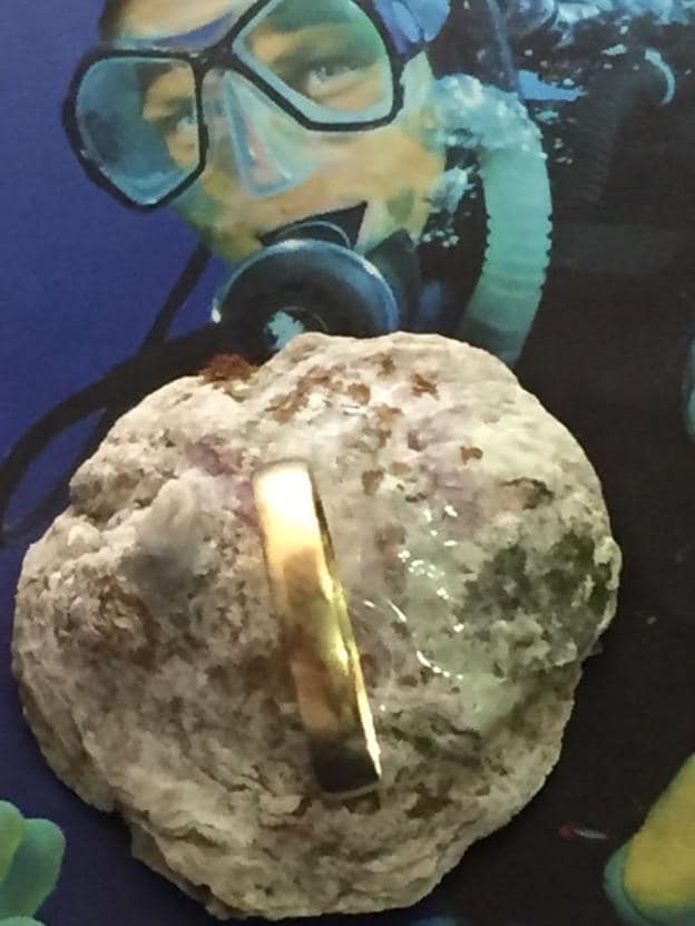 El anillo encontrado en el fondo del mar.