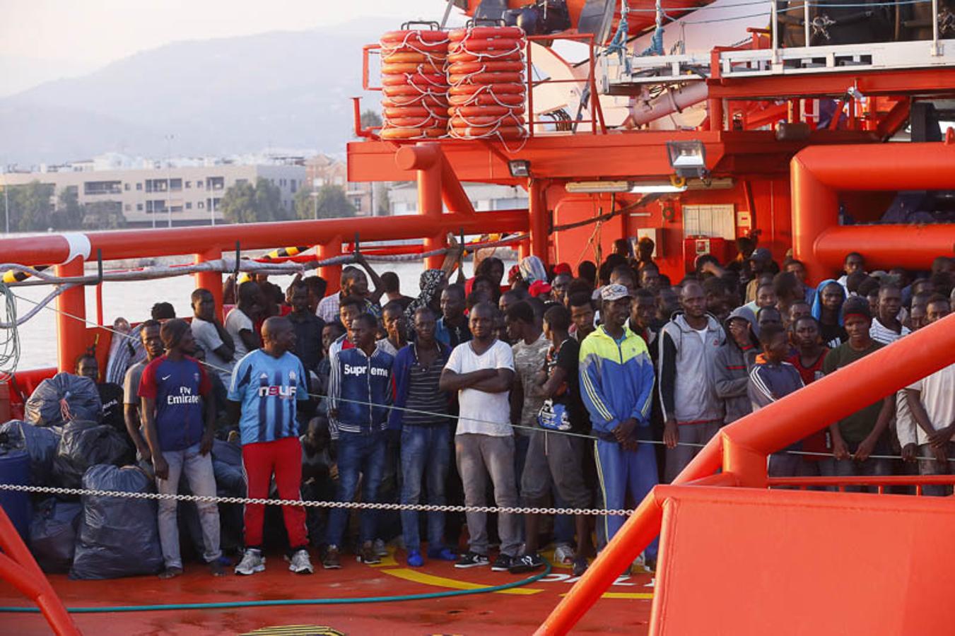 Entre ellos 50 mujeres y nueve niños de corta edad