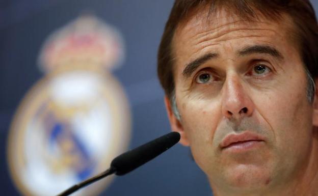 Julen Lopetegui en rueda de prensa