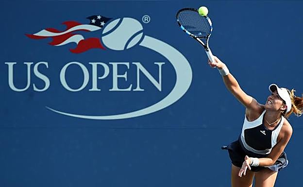 Garbiñe Muguruza, en el Open de Estados Unidos. 