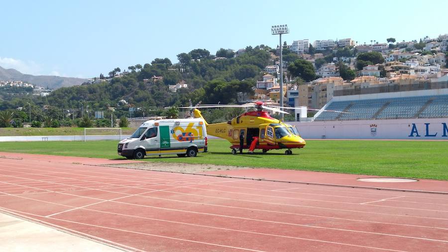 El niño fue evacuado en helicóptero