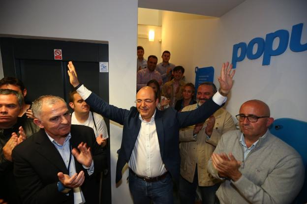 Sebastián Pérez, tras su reelección como presidente de los populares en el XIV Congreso Provincial del PP de Granada, que se celebró el 20 de mayo del año pasado.