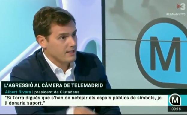 Albert Rivera, durante la entrevista.