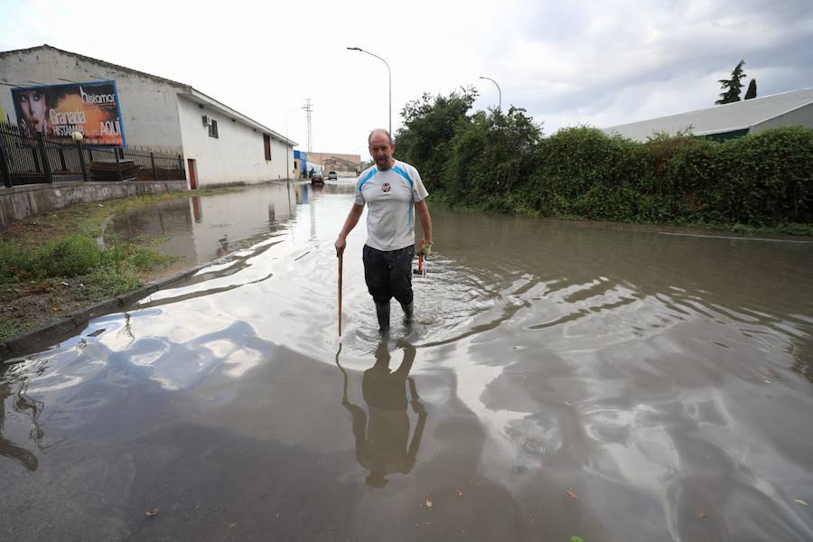 Las consecuencias de las lluvias en el Polígono Asegra.