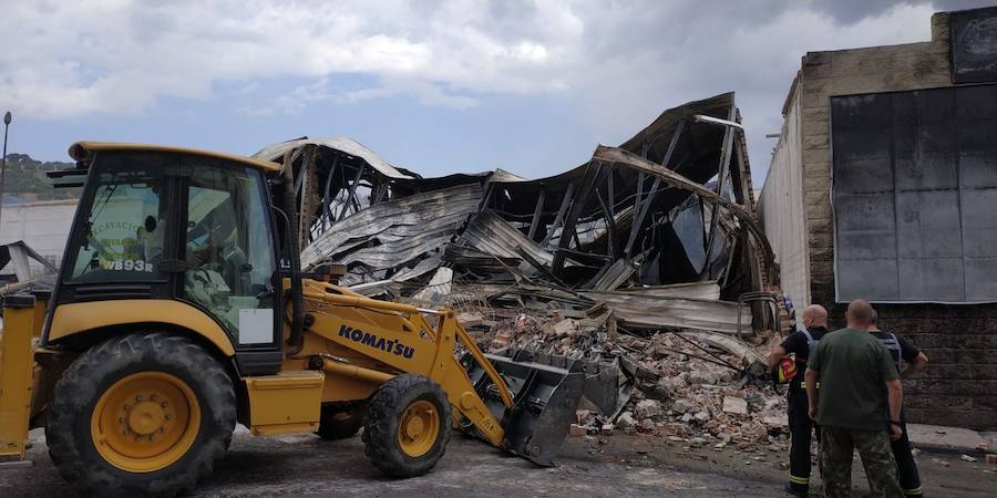 Por seguridad se ha tenido que proceder al derribo de los restos de la construcción