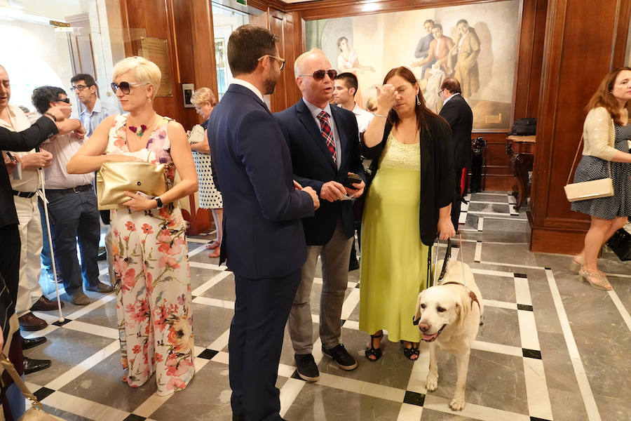 Granada acogió este martes por primera vez la gala de entrega de los Premios Solidarios ONCE, la máxima distinción institucional que otorga la Organización Nacional de Ciegos Españoles en Andalucía a iniciativa de su consejo territorial
