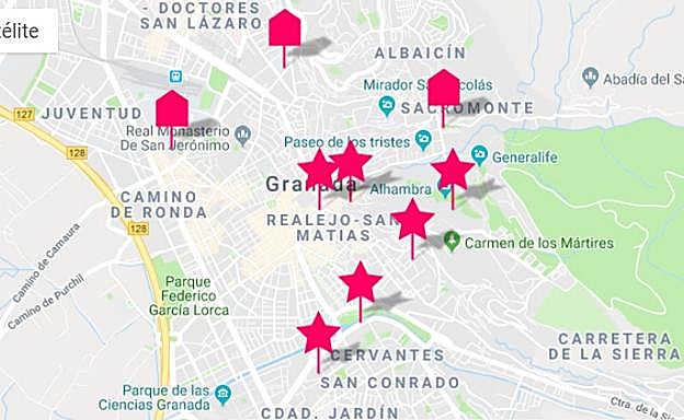 Mapa en la web del evento con las actividades.