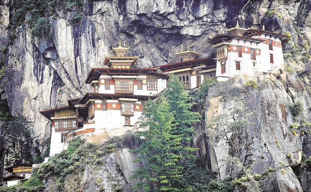 El monasterio de Taktshang en Bután.