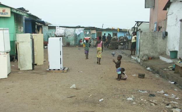 Barrio de Accra, la capital de Ghana. 