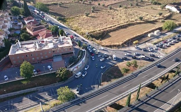 Así ha sido la detención del presunto homicida vista desde el aire. 