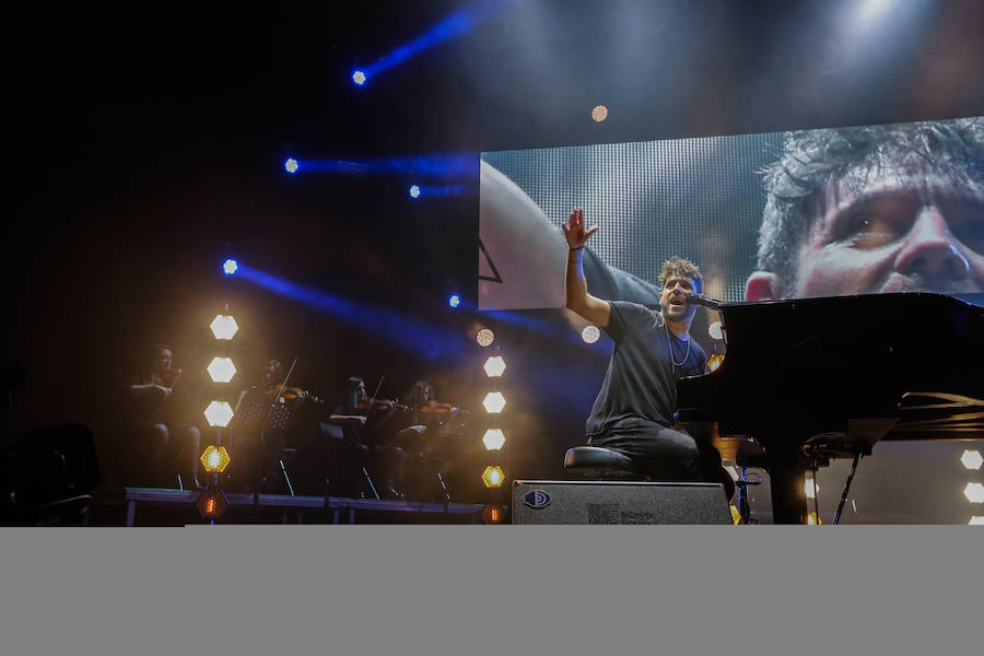 Los seguidores del cantante malagueño llenaron por completo el Palacio de los Deportes de Granada