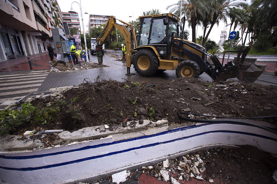 En apenas dos meses, «para Navidad» según la alcaldesa Trinidad Herrera, el paseo marítimo del Altillo, un lugar emblemático para Almuñécar, estrenará nueva imagen