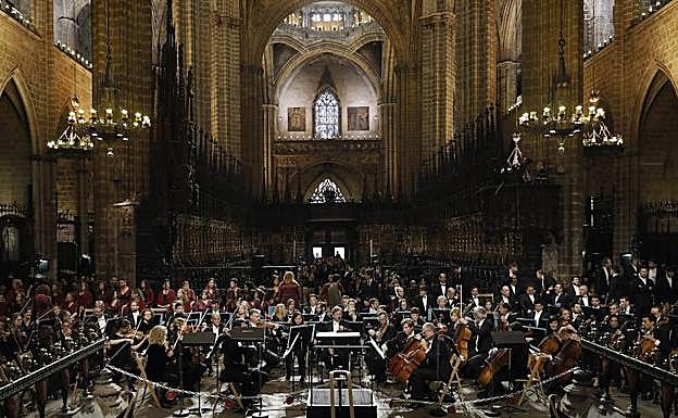 La que la Orquestra y el Coro del Gran Teatro del Liceo intrepretan el «Requiem de Verdi».