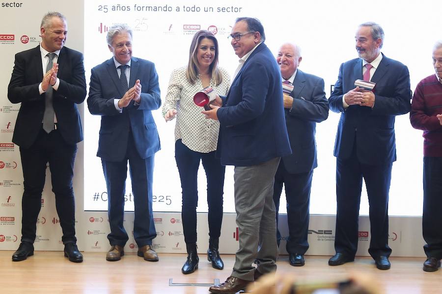 La presidenta de la Junta, Susana Díaz, ha presidido este jueves el 25 aniversario de la Fundación Laboral de la Construcción de Andalucía