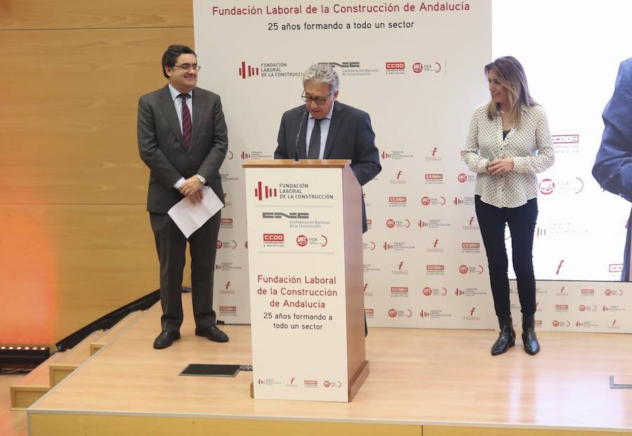 La presidenta de la Junta, Susana Díaz, ha presidido este jueves el 25 aniversario de la Fundación Laboral de la Construcción de Andalucía