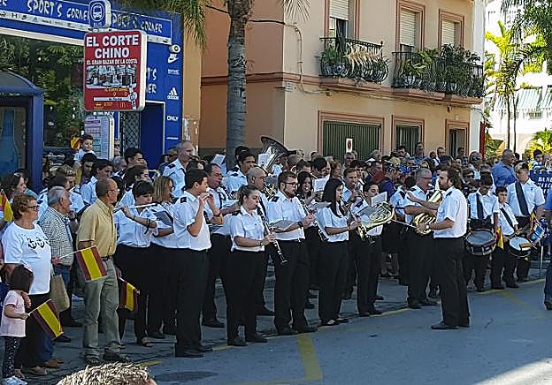 La banda municipal de Almuñécar, durante el recital que protagonizó el pasado 12 de octubre.