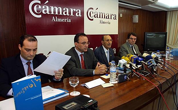 Del Águila en un acto de la Cámara de Comercio de Almería.