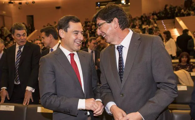 Moreno y Marín, anoche en la entrega de los premios de IDEAL en Granada.