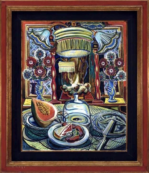 'El comedor'. Óleo sobre lienzo de Rafael Zabaleta.
