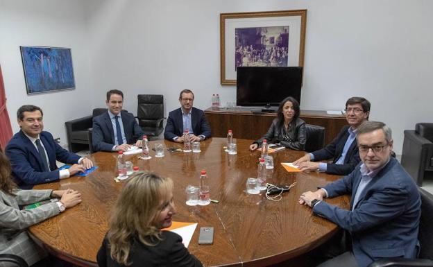 Reunión entre Moreno (PP) y Marín (Cs) para buscar un acuerdo.