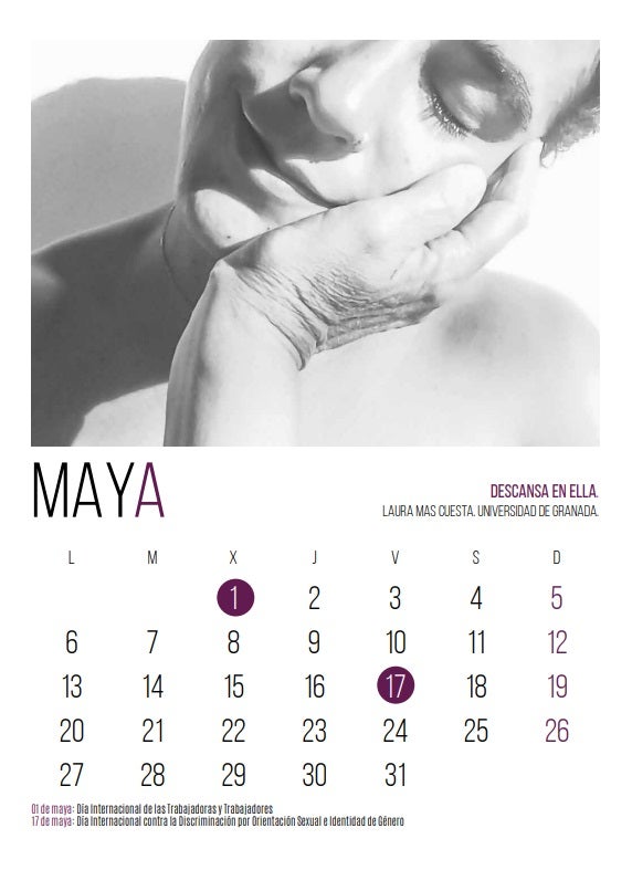 La UGR edita por tercer año consecutivo un calendario con las fotografías ganadoras del certamen «Yes women can, we could, we can»