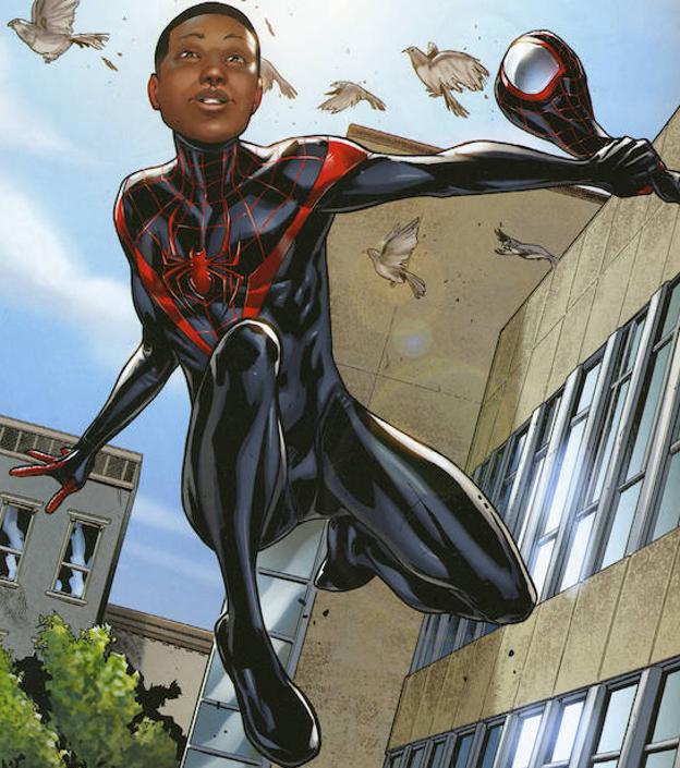 Miles Morales, dibujado por Sara Pichelli. 