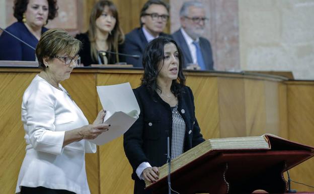 Marta Bosquet en el Parlamento.