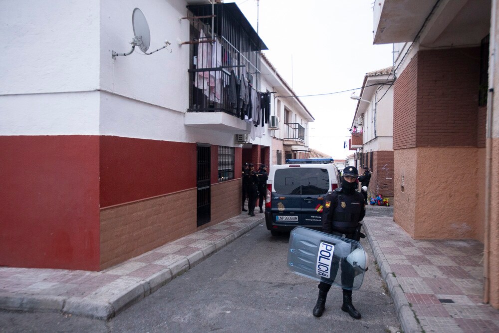 El dispositivo se ha montado esta tarde en la calle Calvario