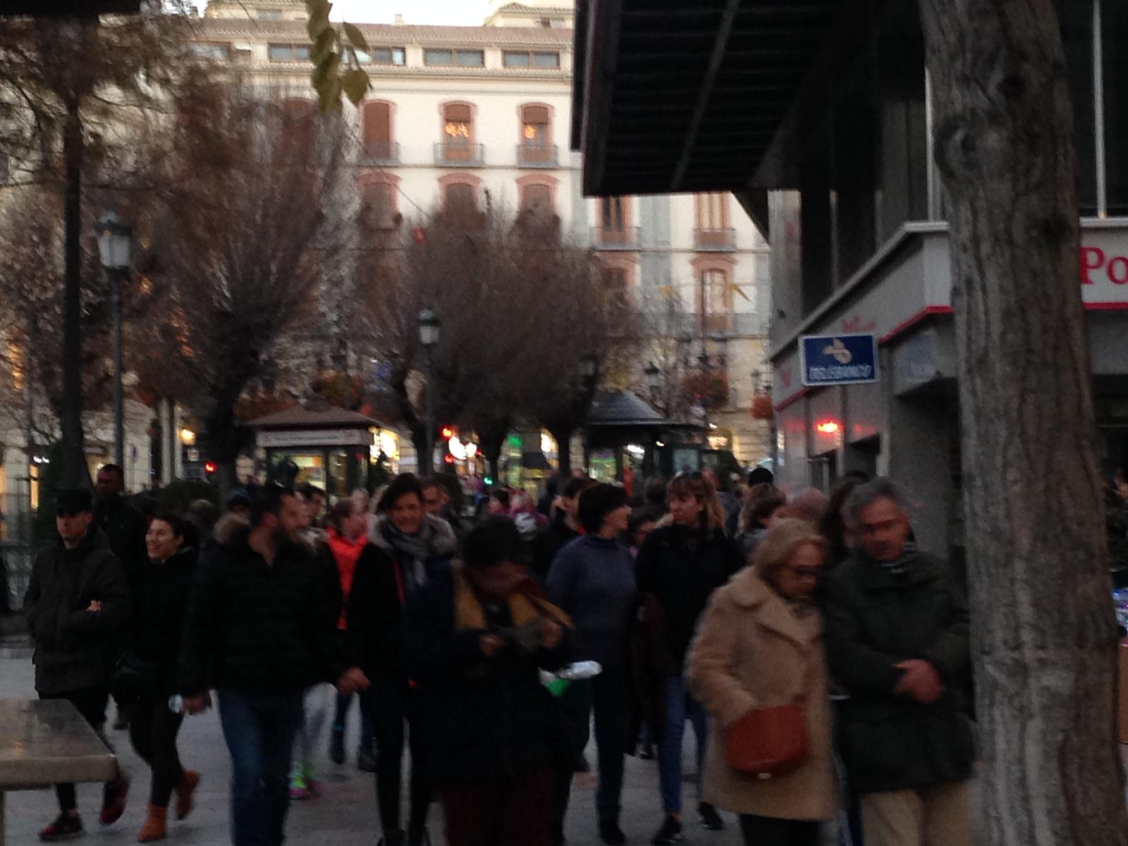 A pocos días de Reyes, el centro de Granada está hasta arriba de gente 