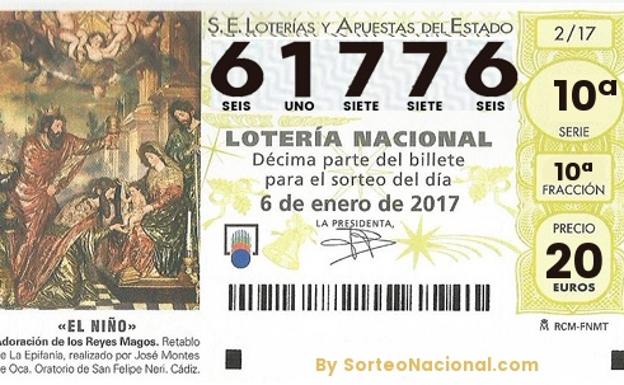 El Segundo Premio del sorteo de la Lotería del Niño es el 61776 y ha caído en Granada, Mojácar, Salamanca, Sevilla, Málaga...