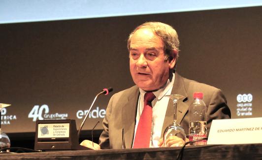 Manuel Titos en el último Congreso Internacional de las Montañas