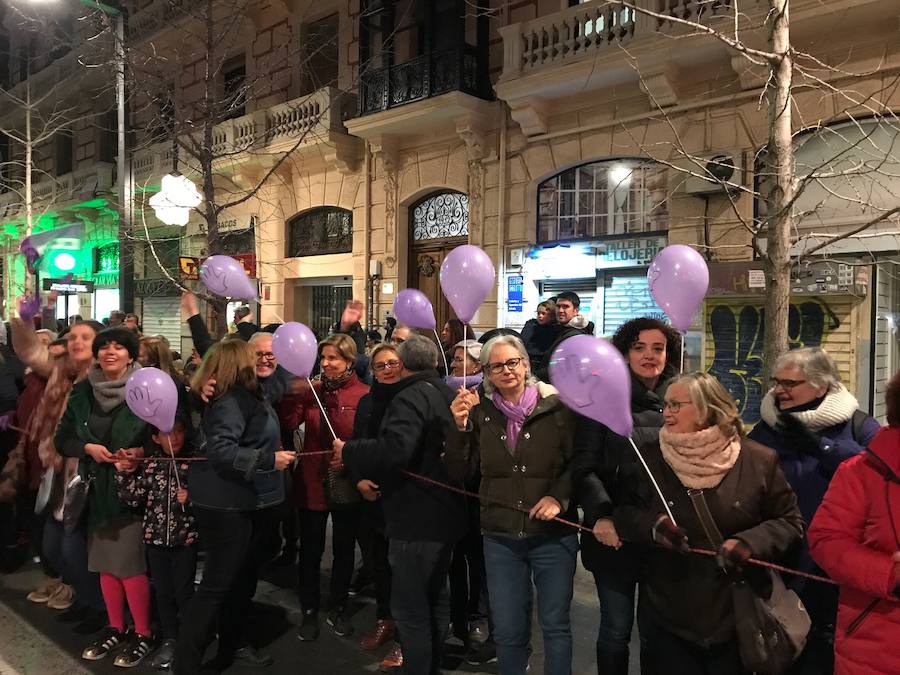 Gran Vía está cortada por la concentración, que irá en manifestación hasta plaza del Carmen