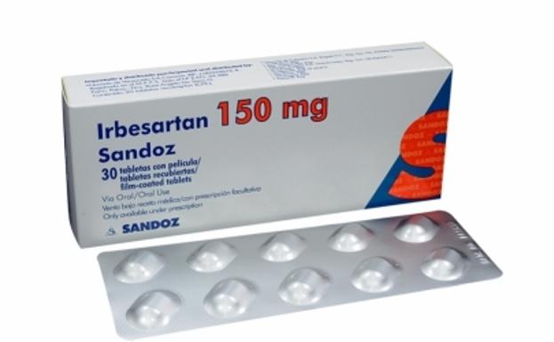 Los lotes retirados son Irbesartan Sandoz en comprimidos de 150 y 300 miligramos con fecha de caducidad en julio y septiembre de 2019, respectivamente.