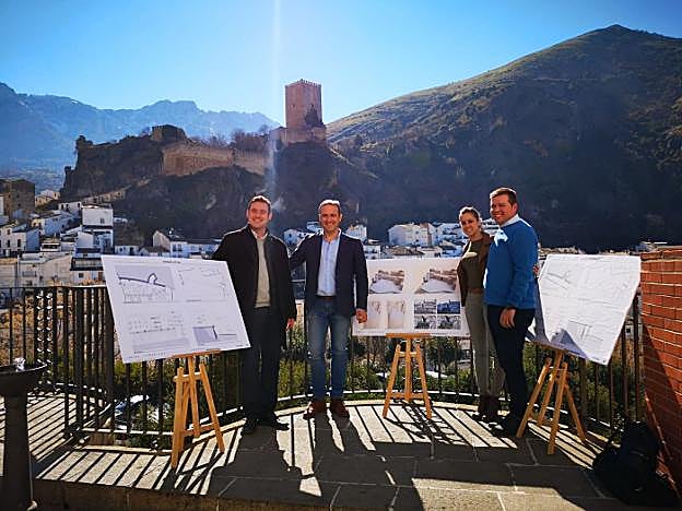 Presentación en el mirador del Balcón de Zabaleta.