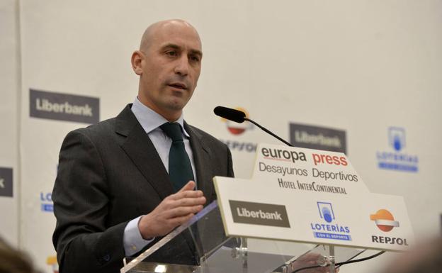 Luis Rubiales, presidente de la Federación Española de Fútbol.