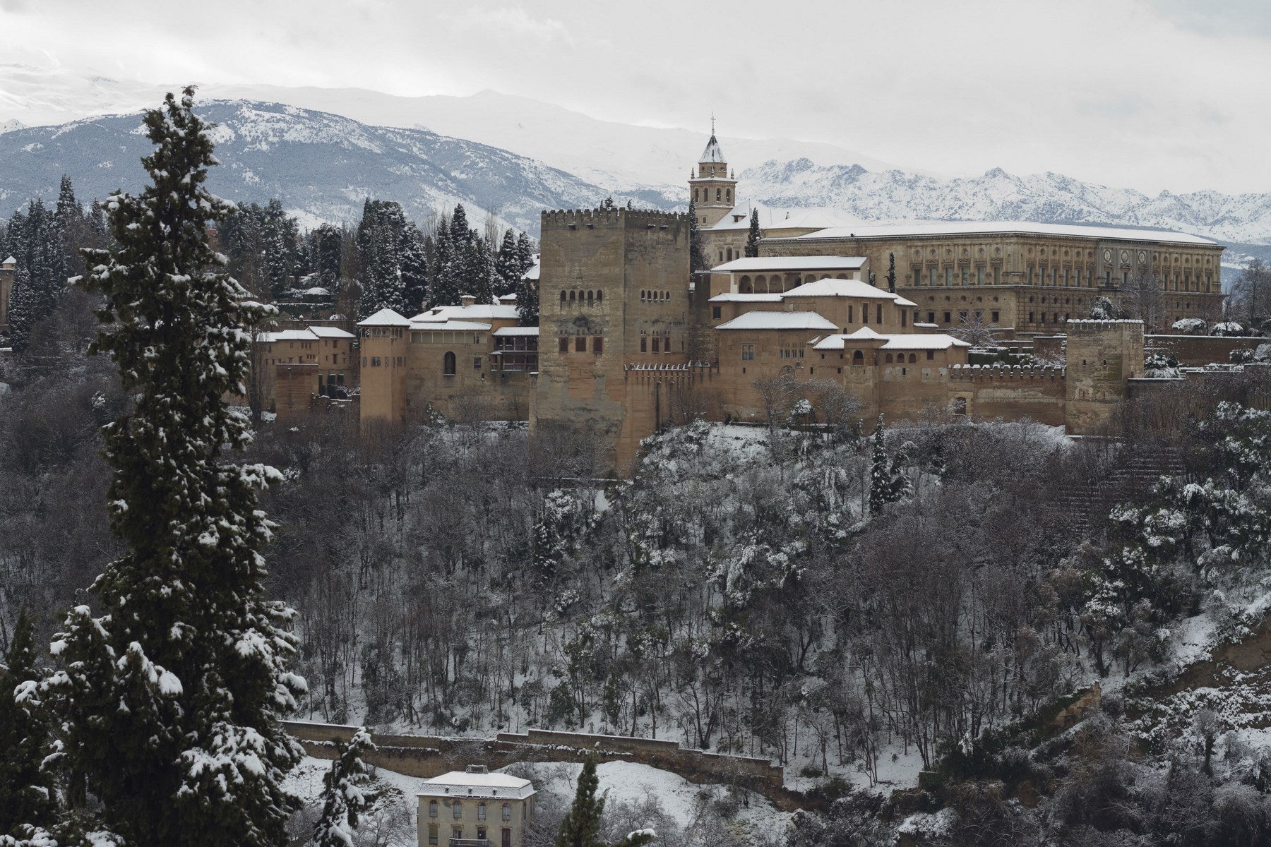 Las nevadas sobre Granada han dejado siempre unas estampas de espectacualr belleza. Recogemos ahora una serie de fotografías de incuestionable valor.