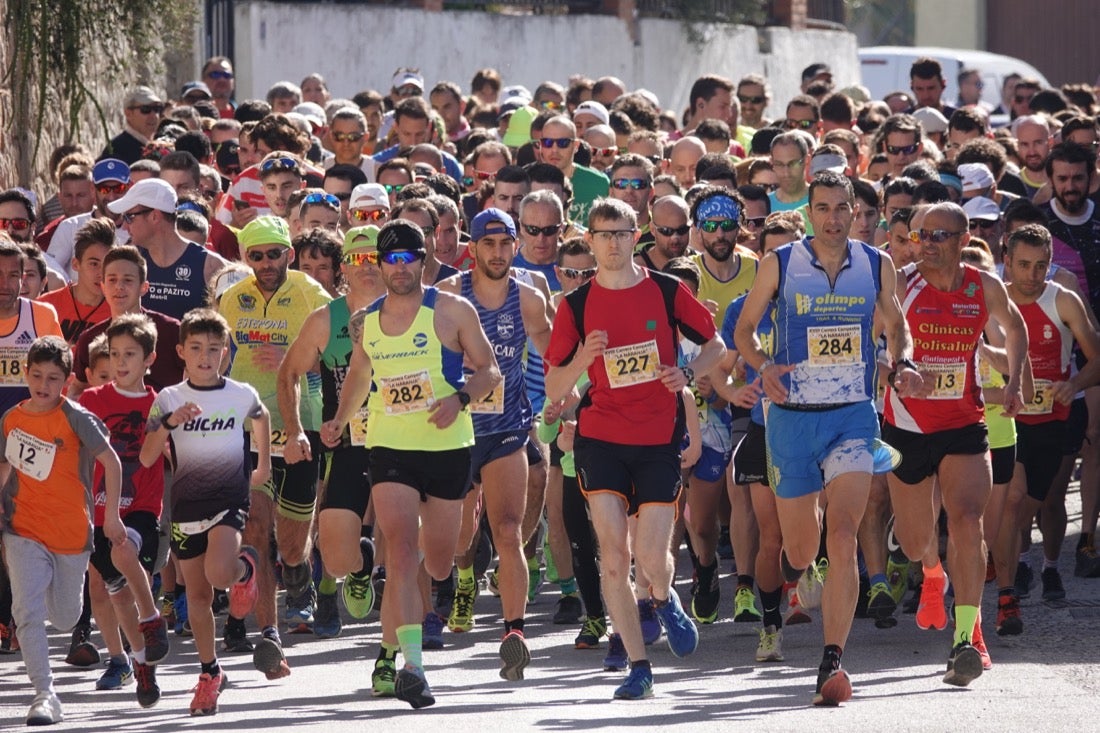 El Valle de Lecrín acoge una modesta carrera con 350 participantes entre corredores absolutos, senderistas y chiquillos