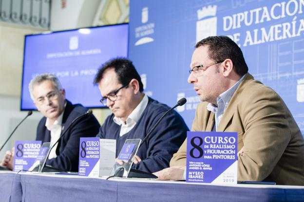 Antonio Martínez, alcalde; Antonio Jesús Rodríguez, diputado; y Juan Manuel Martín, director.