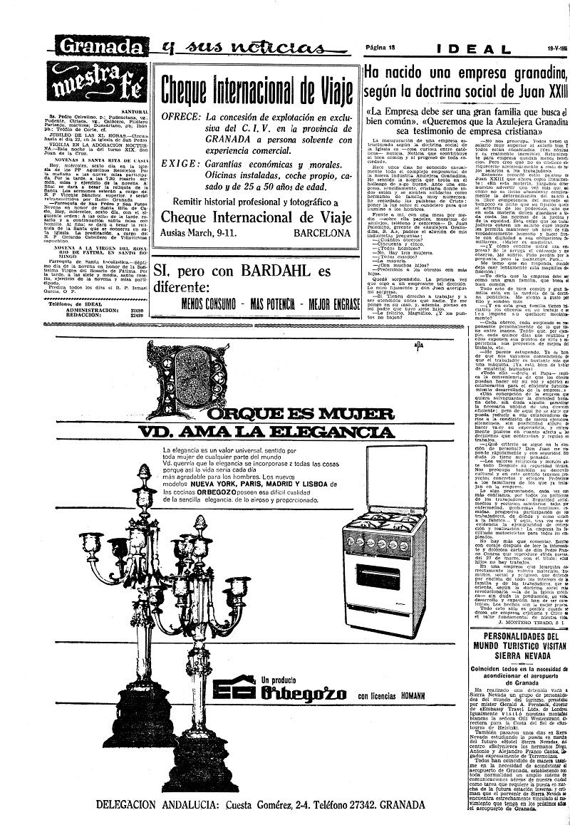 En la red de Mujeres del Zaidín saben bien lo que han luchado para ser indpendientes. «ací para obedecer», cuenta una de ellas, hasta que se rebeló. Las páginas de IDEAL de la década de los años sesenta reflejan en sus publicidades el ambiente de la época y la imagen de la mujer de entonces.