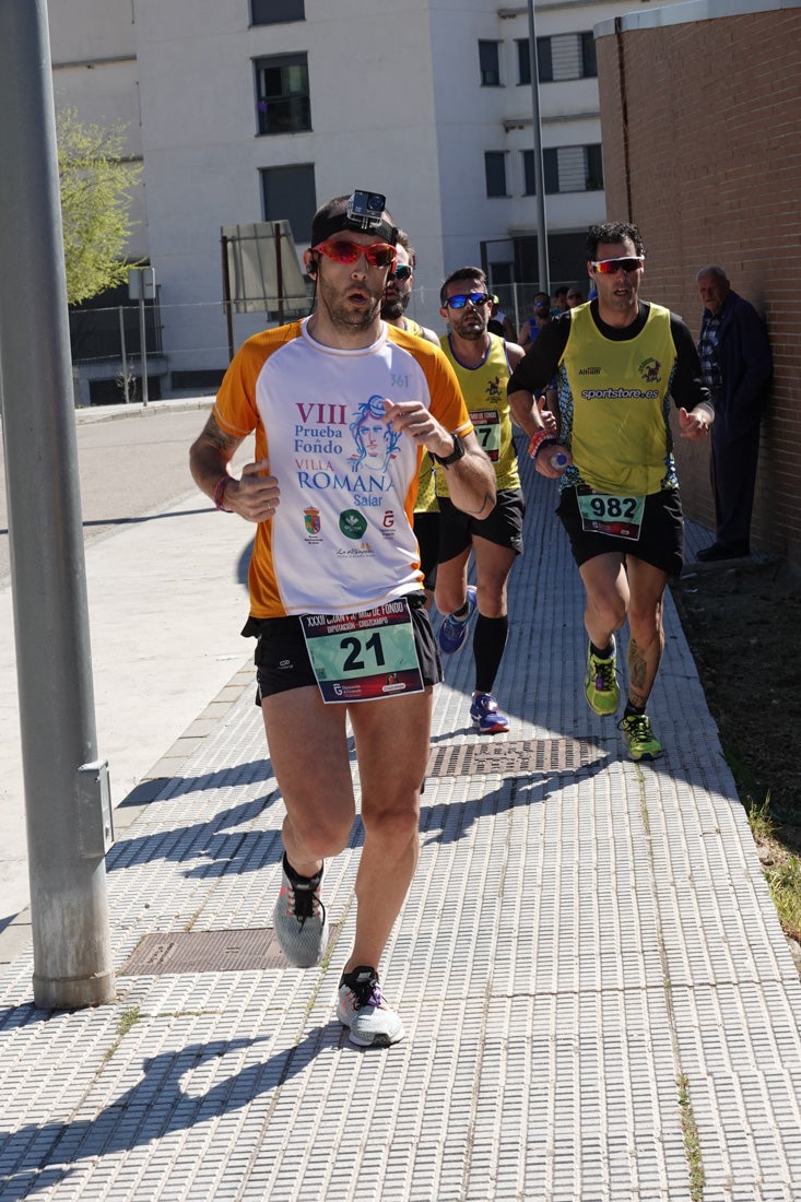 A algunos participantes parece que los 10 kilómetros del reccorido de la prueba de fondo de Loja se les hace leve a tenor de sus sonrisas y buen rollo. Otros en cambio parecen sufrir más o simplemente se concentran para disfrutar de la carrera.