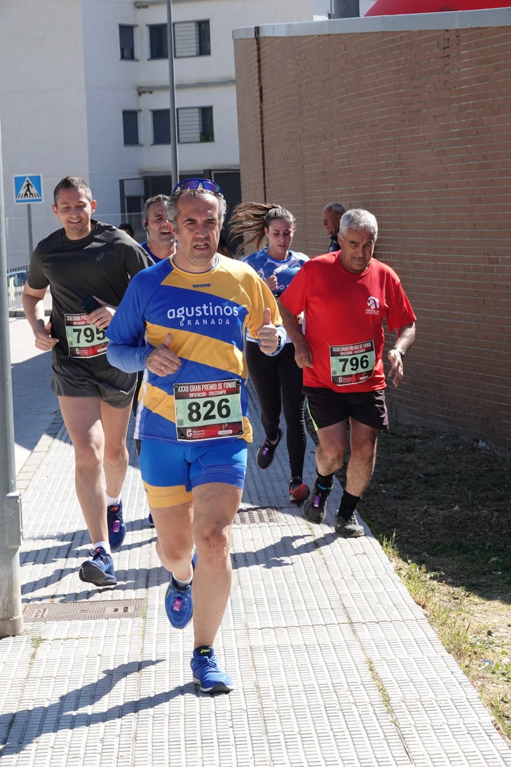 El reguero de atletas es amplio. Las piernas pesan en algunos momentos pero el objetivo de llegar a meta se mantiene. Si has participado en la carrera de fondo de Loja, prueba suerte a ver si te hemos retratado a lo largo del recorrido.