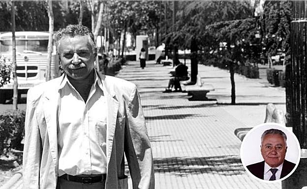 Antonio Fernández, expresidente de la aa vv del Zaidín en la década de los noventa. En el círculo, una foto en la actualidad.