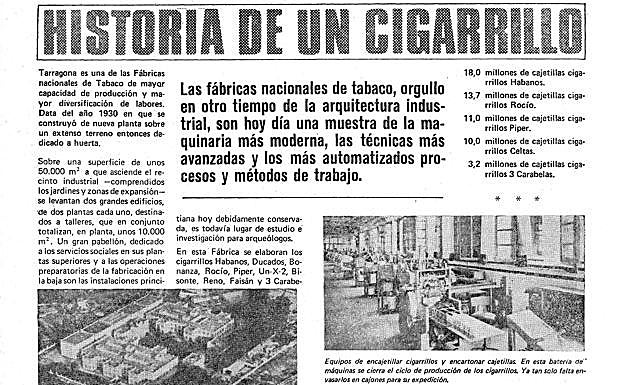 Los reportajes promocionales sobre el tabaco eran una constante en la prensa española de la época.