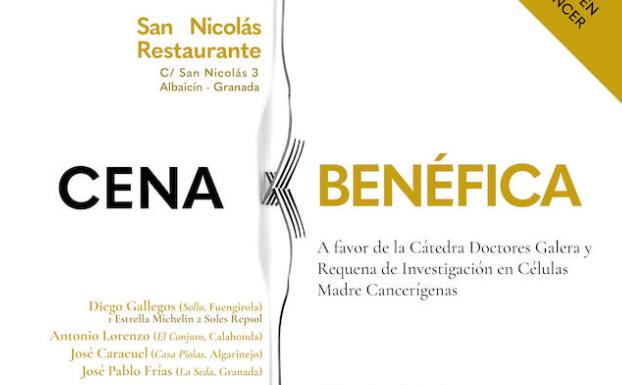 Una cena solidaria recaudará fondos para la Cátedra Doctores Galera y Requena de Investigación en Células Madre Cancerígenas de la UGR
