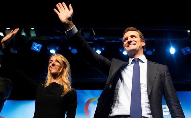 Pablo Casado participa en la presentación de Cayetana Álvarez de Toledo como número uno de la candidatura de los populares por Barcelona. 