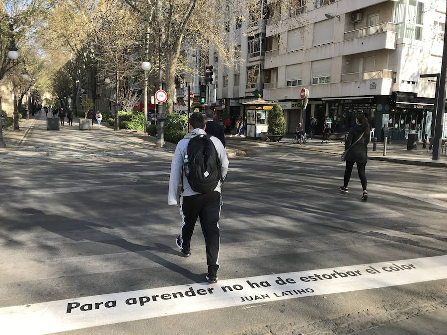 Juan Latino en el Paseo del Salón con Carrera de la Virgen
