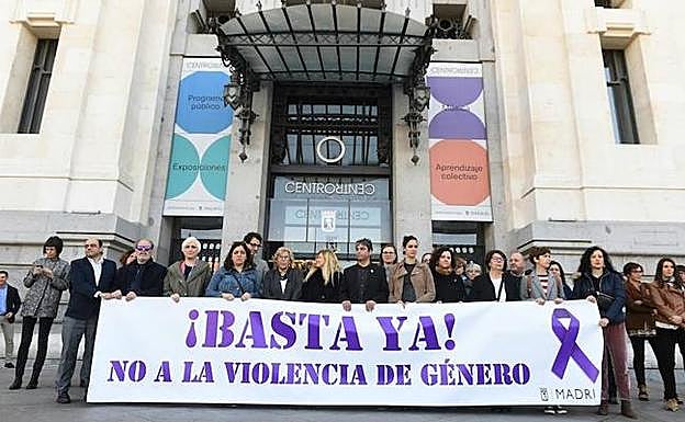 Concentración contra la violencia machista en Madrid.