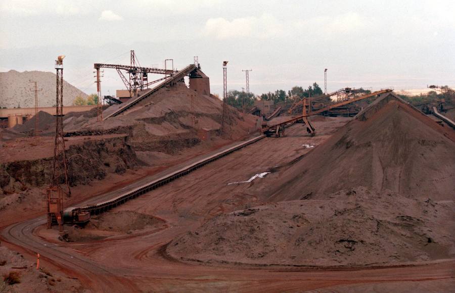 Las minas de Alquife en 1996, el año en que cerraron.