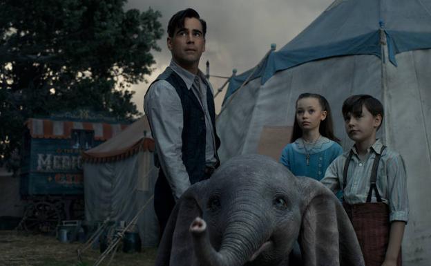 Colin Farrell, un padre que no conecta con sus hijos en 'Dumbo'.