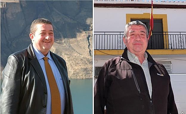 Benito Ruiz, alcalde de Alquife en 2002 y (a la derecha) en 2019.